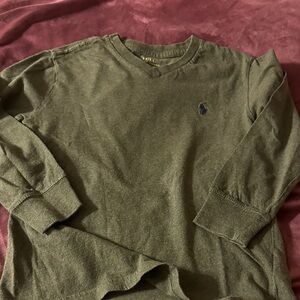 Polo by Ralph Lauren Charcoal V-Neck Shirt